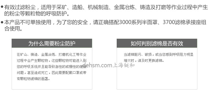 3M3701CN煤矿专用滤棉更换频率