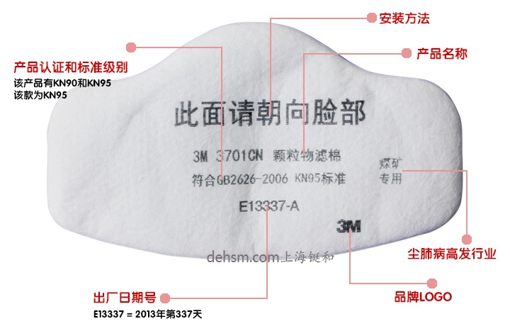 3M3701CN煤矿专用滤棉特点