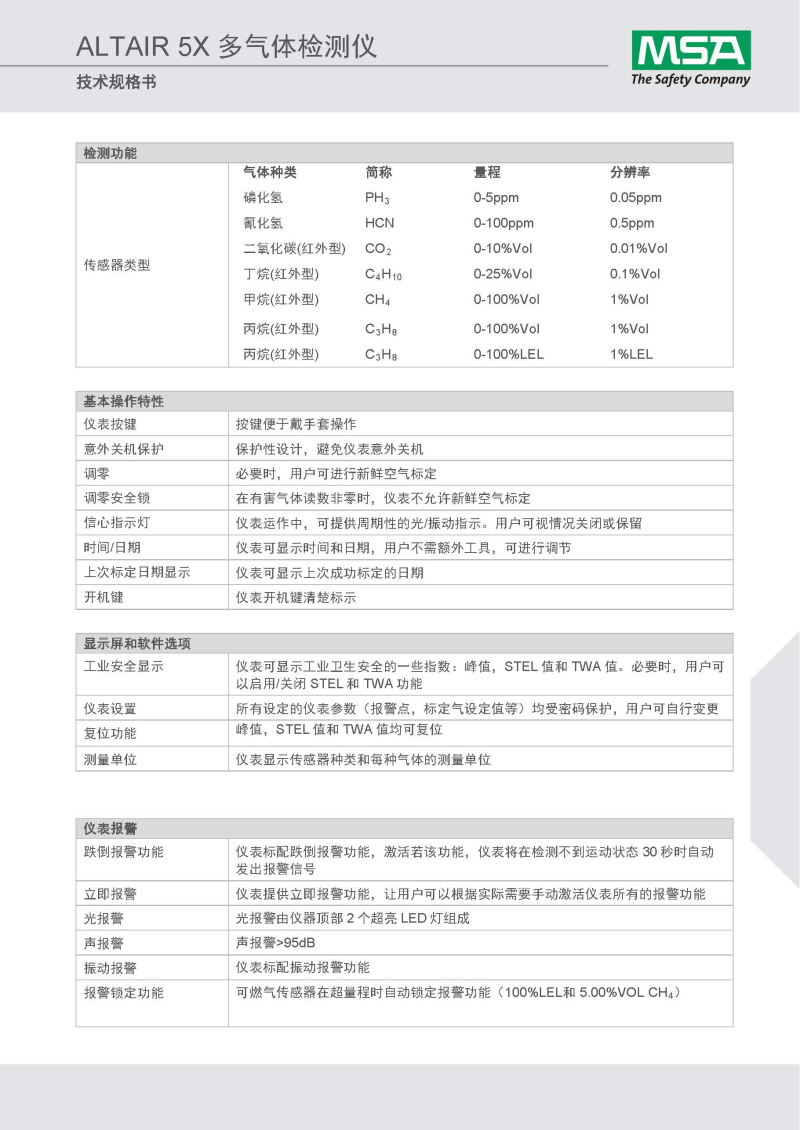 梅思安10172347天鹰5X多气体检测仪图14