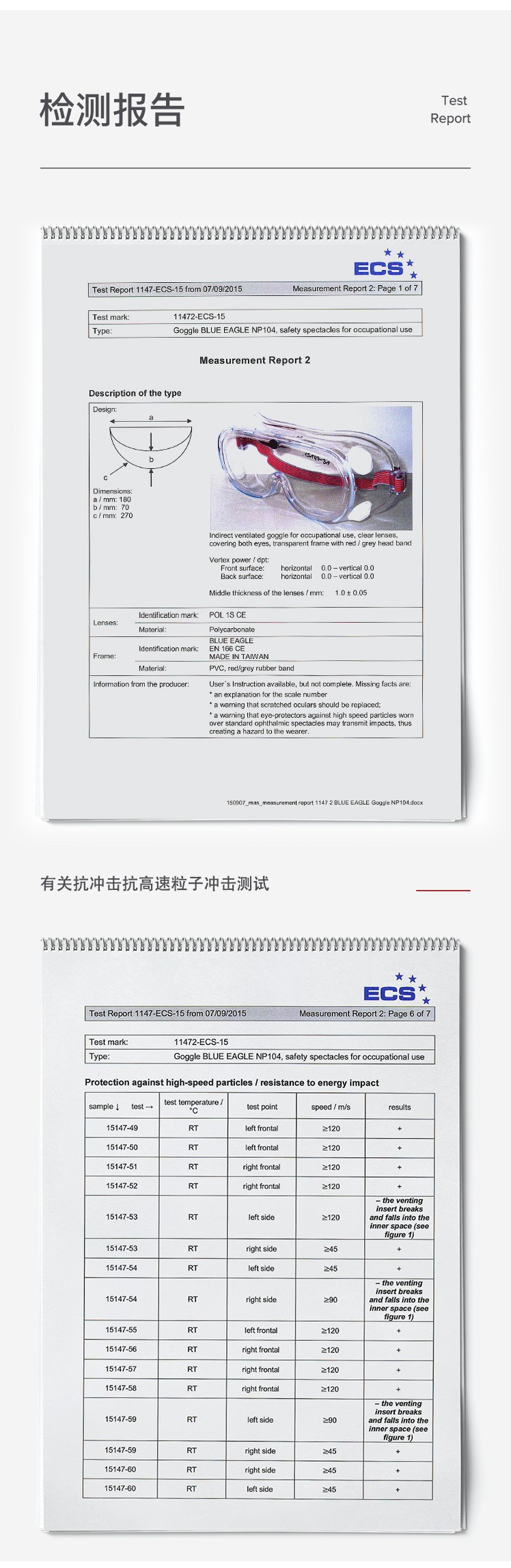 蓝鹰NP102护目镜图片3