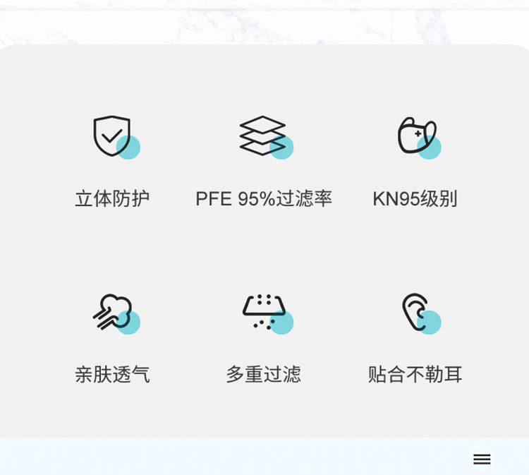 冠桦9801防尘口罩图2