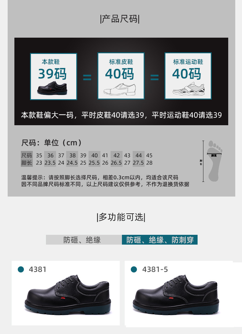 盾王4381防砸防刺穿电工安全鞋图片8