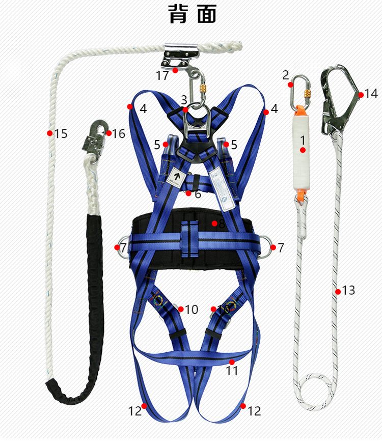 星工XGD-5高空双绳加强型安全带 图片3