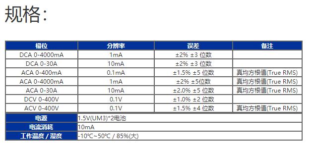 台湾泰仕PROVA-11微电流交直流钩表图片