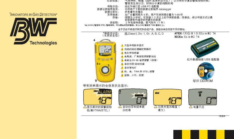 BW GAXT-P-DL便携式单一磷化氢检测仪图片4