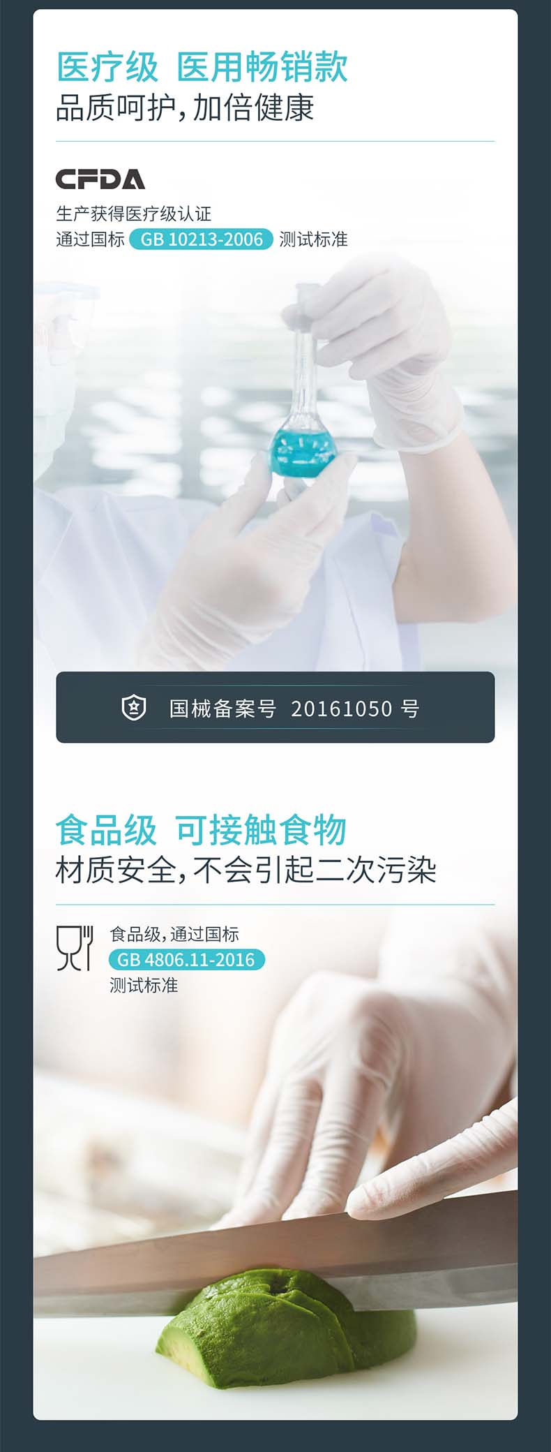 友利格舒适COMFORT C05XTDW一次性无粉优等乳胶检查手套