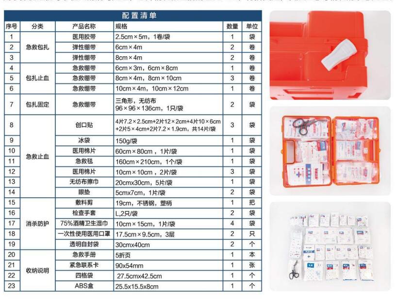 蓝帆医疗CZ-A003公共交通急救箱图片