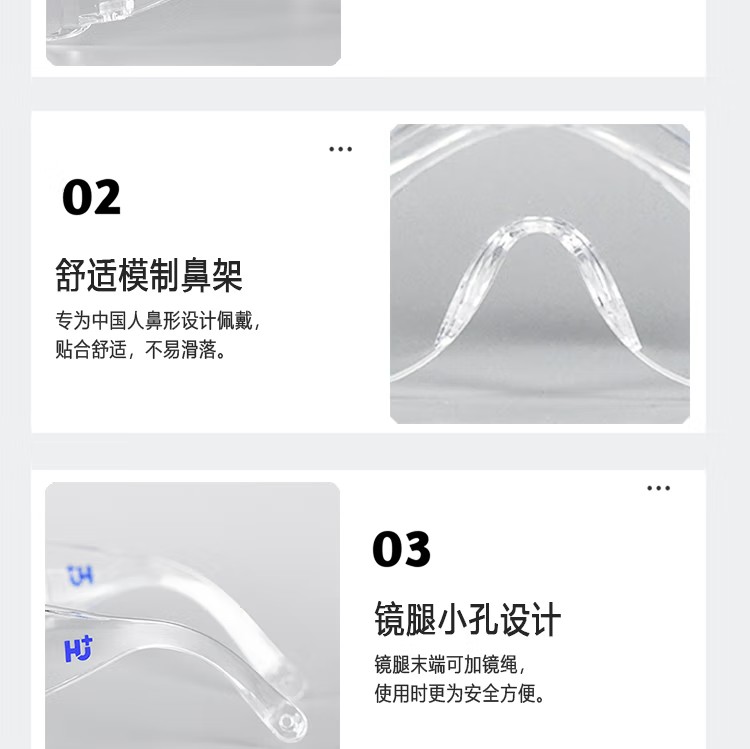 呼享HU116AF访客用防冲击防雾眼镜5