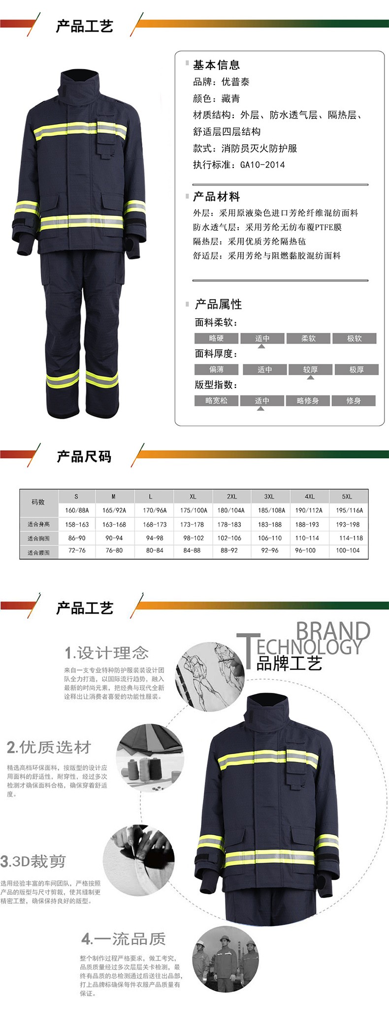 优普泰国标17式灭火消防服01