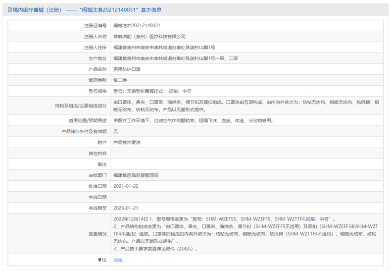 汉盾HD9131耳带式折叠医用防护口罩1