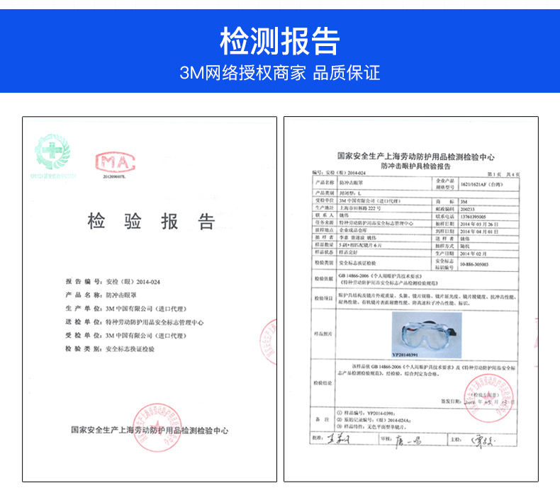 3M1621防化学护目镜9